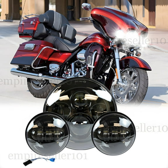 7" LED Headlight &Passing Lights For Harley-Davidson Electra Glide Ultra Classic