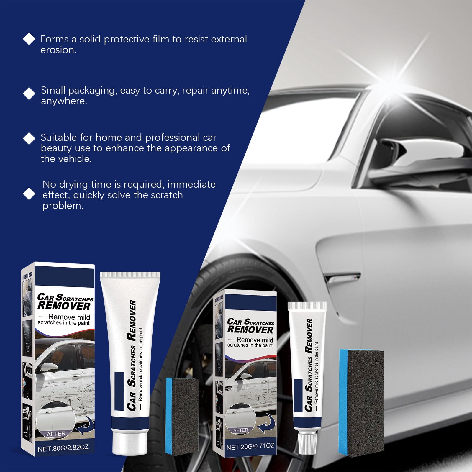 Alvantor Deep Scratch Remover Polish Wax Repair Kit with Paint Restoration, 0.71oz