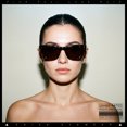 thumbnail image 4 of SA106 Super Balloon Chunky Retro Horn Rim Sunglasses Thick Wide Frame UV400 / Tortoise Frame - Brown Lens, 4 of 6