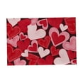 thumbnail image 2 of Valentines Day Love Hearts Placemats Valentine Red Black Heart Table Mats Spring Wedding Anniversary Washable Place Mats for Outdoor Home Party Kitchen Dining, 2 of 7