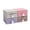 Light Gray/Pink/Purple/Light Brown, variant on 4 Pack Small Fabric Storage Box with Lids, Foldable Linen Storage Box with Lids 4 Pieces Gray&Linen Set 12.4in/12in/6.7in