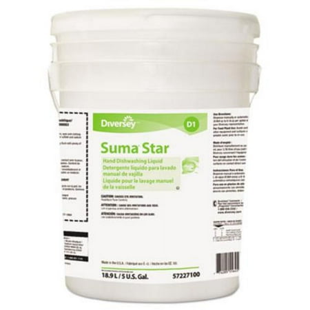 Suma? Star D1 Hand Dishwashing Detergent, Unscented, 5 Gallon Pail DVO95227100