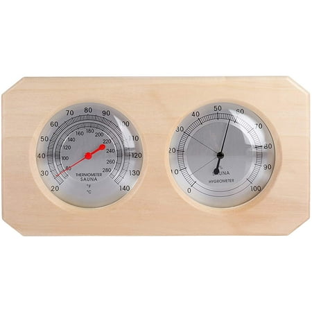Shanna Wooden Sauna Hygrothermograph Thermometer Hygrometer 2 in 1 Indoor Humidity Temperature Measurement Sauna Room Equipment Sauna Accessories