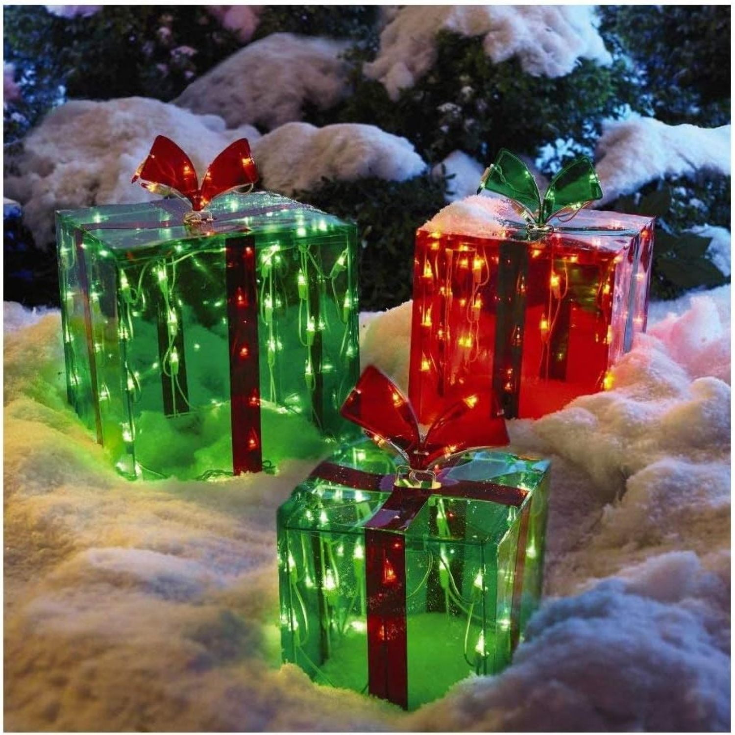 3 Lighted Gift Boxes Christmas Decoration Yard Decor 150 Lights Indoor Outdoor Buyer's Choice