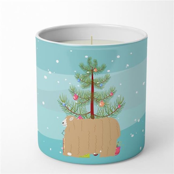 Carolines Treasures BB9338CDL 3.75 x 3.25 in. Unisex Lincoln Longwool Sheep Christmas 10 oz Decorative Soy Candle, Teal