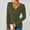 Green, variant on WMTBSRSW Slim Fitted Tops for Women Ribbed Knit Deep V Neck Wrap Blouse Fashion Botton Long Sleeve Sweater Shirts Pink Small