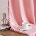 thumbnail image 6 of NICETOWN Pink Velvet Curtains for Girls' Room, Room Darkening Rod Pocket Thermal Insulating Luxury Pom Pom Velvet Drapes for Bedroom Living Room Home Theater, 52"x84", 2 Panels, 6 of 9