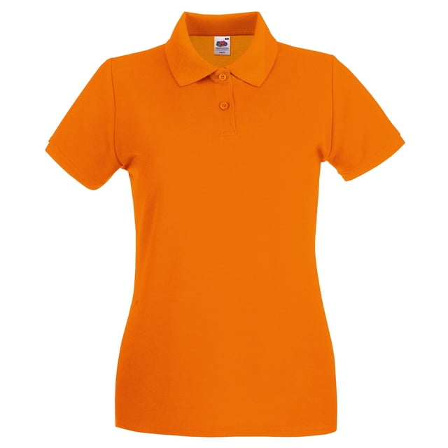 Fruit of the Loom - Polo Premium de Algodón Piqué para Mujer (Naranja)