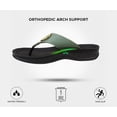 thumbnail image 5 of AEROTHOTIC Arch Supportive Strappy Orthotic Comfortable Flip Flops Cushion Soft Toe Post Non-Slip Summer Casual Travel Walking Thong Sandals Women Beach Essentials, 5 of 6