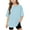Blue, variant on JoyHoop Girls Short Sleeve T Shirts Kids Summer Oversized Tops Casual Crewneck Basic Tees 5-15y