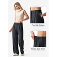 thumbnail image 4 of Pantalones de trabajo Willit, pierna ancha, cintura alta, gris acero, para mujer, 4 of 6