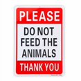 thumbnail image 1 of Please Do Not Feed The Animals Sign - 10""X 14"" - .040 Rust Free Aluminum - Reflective, Uv Protected And Weatherproof, 1 of 1