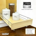 thumbnail image 4 of Lynk Professional Select 421121DS Wood Drawer Slide Cabinet Organizer One Size Chrome & Wood, 4 of 4
