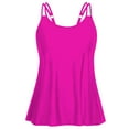 thumbnail image 4 of TODOZO Clearance Sale!! Plus Size Swimsuit for Women Tankini Tummy Control 2025 New Womens Flowy Tankini Tops Modest Bathing Suit Loose Fit Swimsuit Swim Tops No Bottom 2025 Hot Pink L, 4 of 4