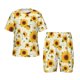 thumbnail image 1 of Fotbe European-style Pattern Sunflower A Pijama Estampada de 2 Piezas para Niños – Ropa de Dormir de Manga Corta Cómoda para Niños y Niñas, Camiseta y Shorts de Algodón-Large, 1 of 6