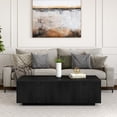 thumbnail image 2 of Evelyn&Zoe Reyes 48" Wide Rectangular Coffee Table, Black Grain, 2 of 7