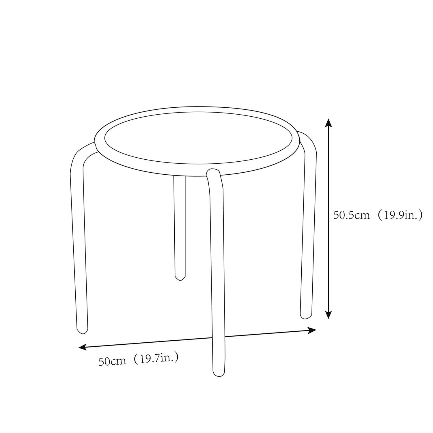 Table d’appoint empilable pour patio Mainstays - Noir