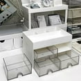 thumbnail image 5 of Hovmgk Desk Organizer with 4 Drawers, Multi-Functional Office Storage Caddy for Study Supplies, White Plastic Desk Organizer with 4 Compartments, Easy to Use and Clean, 5 of 7
