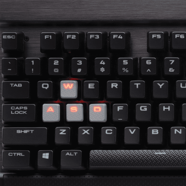 CORSAIR K70 LUX Mechanical Gaming Keyboard Backlit Red LED - USB Passthrough & Media Controls - & Quiet - MX Brown - Walmart.com