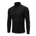 thumbnail image 4 of YONGHS Chandail Col Roulé Ajusté 3 Pcs pour Hommes Chandail Décontracté Basique Thermique Noir TTG, 4 of 5