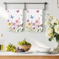 thumbnail image 3 of Pink Spring Floral Kitchen Towels Set of 2, Butterfly Elegant Pastoral Absorbent Dish Towels for Kitchen, Microfiber Hand Towel, Quick Drying Tea Towel for Cleaning Decorative Dishcloths, 3 of 7
