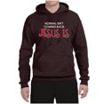 thumbnail image 3 of Normal Isnâ€™t Coming Back Jesus Is Inspirational/Christian Unisex Graphic Hoodie Sweatshirt, Brown, Small, 3 of 5