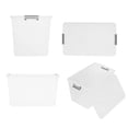 thumbnail image 4 of 7 Qt Small Storage Bins with Lids Latching Plastic Stackable Clear 6 Packs, 4 of 10