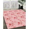thumbnail image 2 of Ahgly Company Indoor Round Patterned Pink Area Rugs, 6' Round, 2 of 6