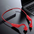 thumbnail image 1 of BL15 es de conducción ósea Bluetooth Oreja abierta IPX5 inalámbrico plegable impermeable para trabajo Control de botón de - rojo en caja, 1 of 10