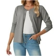 thumbnail image 1 of UAMVSH Women Long Sleeve Sweater Cardigan Fall Casual Loose Button down Jackets Lightweight Solid Color Ladies Basic Coats(Medium,Dark Gray), 1 of 6