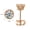 C, variant on CZ Stud Earrings For Women Hypoallergenic White Gold Plated Sunshine Crystal Earring Pierced Ears Jewelry Gift