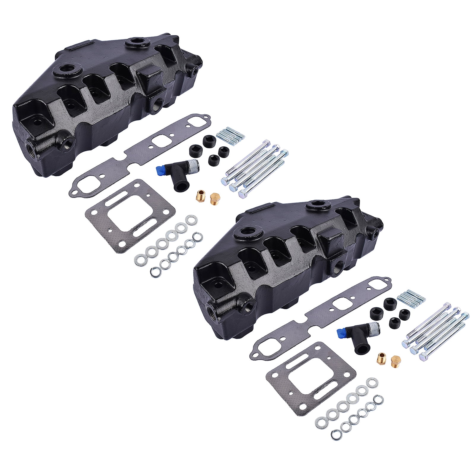 Mustrod 2x Exhaust Manifold for Mercruiser 4.3L V6 1985-2002, 175 185 205 model 99745 99746 99746A8