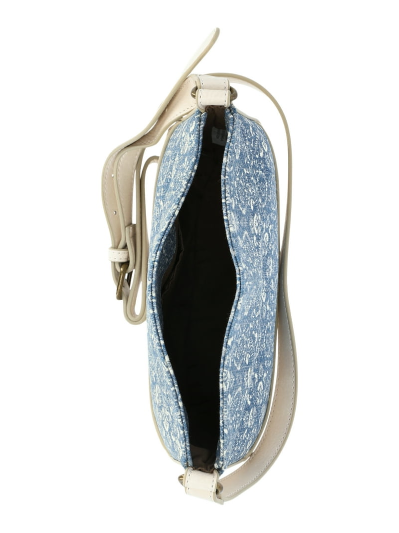 ZENWAWA Women's Crossbody Shoulder Bag – Watercolor New York City Print, Large PU Leather Purse