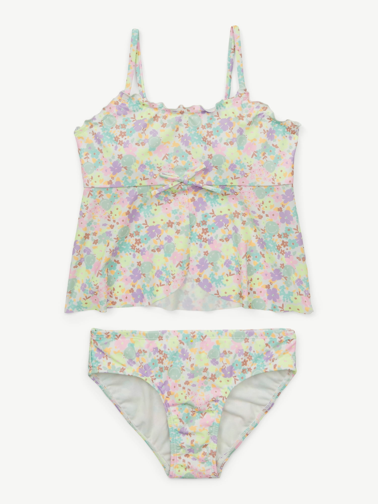 Justice Girls Retro Ditsy Tankini Swimsuit, Sizes XS-XL