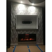 Art3d 12 Pcs Decorative 3D Wall Panels, 19.7x19.7 White Wall Textured Home Decor PVC
