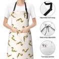 thumbnail image 6 of Fuzoiu Cartoon Snake Print Adjustable Waterproof Apron with Pockets,Waterproof Apron for Cooking, Gardening, and Art Projects, 6 of 8