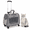 Gray, variant on Rolling Cat Carrier with Wheels, Foldable Airline Approved Pet Travel Carrier with Handle & Luggage Strap