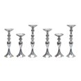 thumbnail image 2 of Guardoinrt Modern Metal Candle Tea Light Holder with Long Stand Decorative Flower Vase Silver S 2Set, 2 of 6