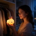thumbnail image 4 of Cute Bunny Night Light – -sensitive Silicone Rechargeable Light With Soft Tones, Suitable For Home, Bedroom, And Bathroom., 4 of 6