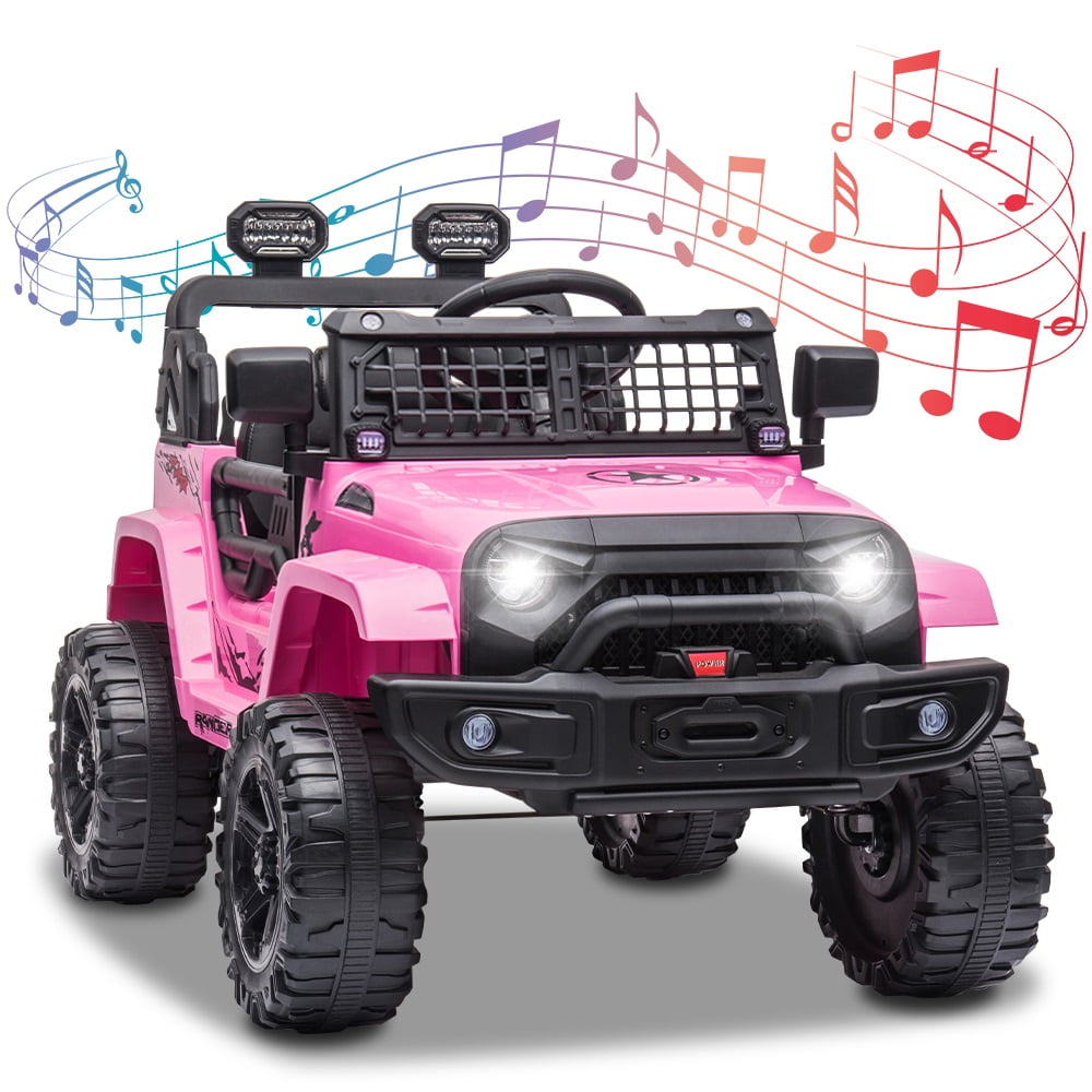 Pink 12V Kids Ride On Car Toys Battery 3-Speed Music Remote Control Gift 