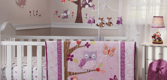 lavender woods crib bedding