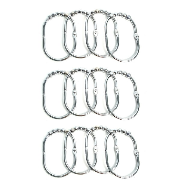 Advancent 12 ganchos para cortina de ducha de hierro inoxidable, anillos para colgar cortinas Tratamientos de ventanas No.01 Advancent HA0132-01B