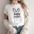thumbnail image 2 of Tnhcen T-Shirts pour Femmes d'Été, Nouveauté, Pâques, Imprimé Mignon, Col Rond, Manches Courtes – T-Shirts Basiques Grande Taille, P-3TG, Hauts en Polyester Respirant, 2 of 4