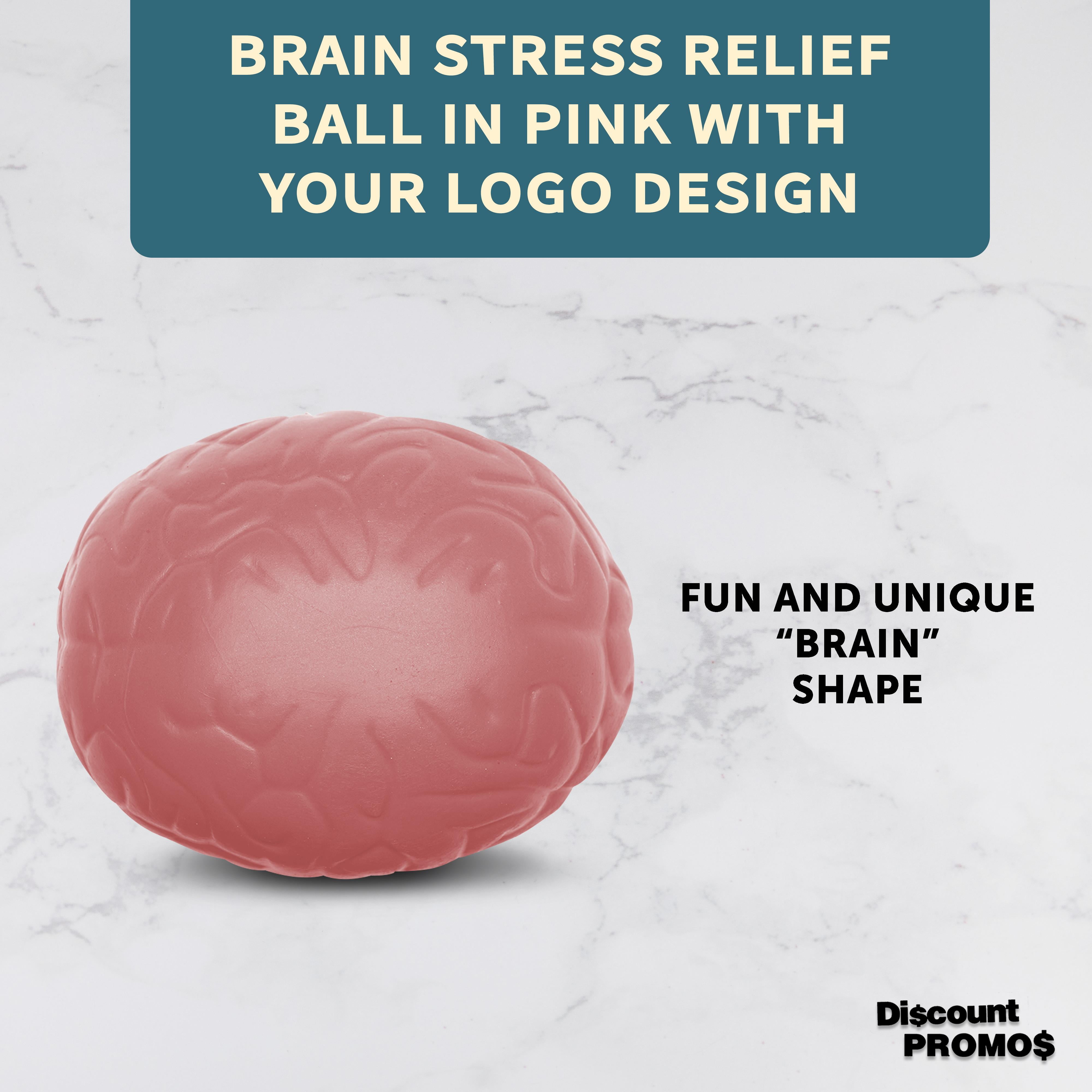 Brain Stress Balls Set of 10, Bulk Pack - Anxiety Stress Relief, Perfect for Your Desk, Office or Home - Pink