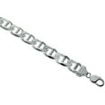 thumbnail image 2 of 925 Sterling Silver Italian Solid Flat Mariner Link Chain Necklace 9.2mm, 2 of 2