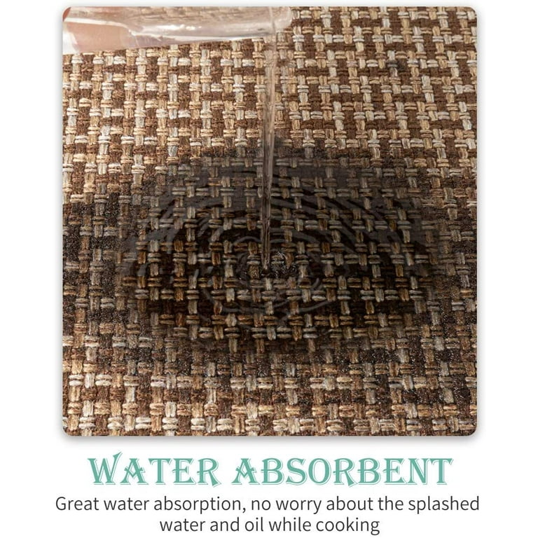 SIXHOME Kitchen Rugs Washable 20x70 Non Skid Absorbent Kitchen Rugs and  Mats Farmhouse Style Weave Kitchen Mat Rubber Runner Rug for Kitchen Floor  in Front of Sink Black 