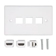 thumbnail image 3 of Placa de pared de interfaz multimedia Nikou 2 puertos 4K HD Ethernet, 3 of 9