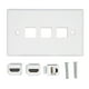 thumbnail image 2 of 1 Port Cat6 Keystone Wall Plate, ABS RJ45 Ethernet Jack HD Multimedia Interface Ethernet Wall Plate Corrosion Free Connection For Computers For HDTV, 2 of 8