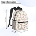 thumbnail image 4 of Daiia Rose Flowers School Backpack for Men Women, Unisex Large Waterproof Bookbag Schoolbag Casual Daypack for High School/College/Teens/Travel/Work Black, 4 of 8