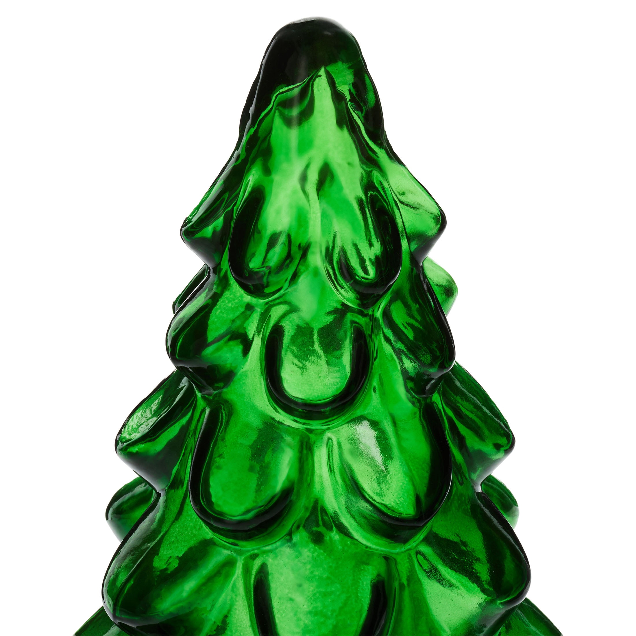 Glass Tree Christmas Decoration, Green, 12", by Holiday Time